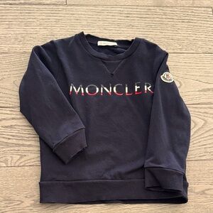 Moncler Kids Navy Sweatshirt with Logo
